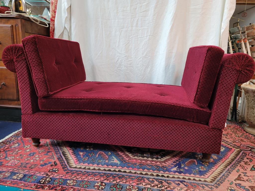 Burgundy red velvet meridian 50s