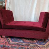 Burgundy red velvet meridian 50s