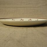 Round dish earthenware Salins decoration Jurançon hand painted vintage