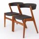 2 Chairs by Kai Kristiansen, model T21, Danish Teak 1960s