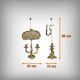 Chandelier with a gilded bronze shade, Louis XV style – Mid 19th century