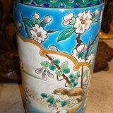 Longwy enamels roller vase