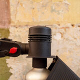 Desk lamp with metal frame and plastic details. Designer C.V.B. 80s