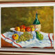 Oil on canvas, still life with fruit