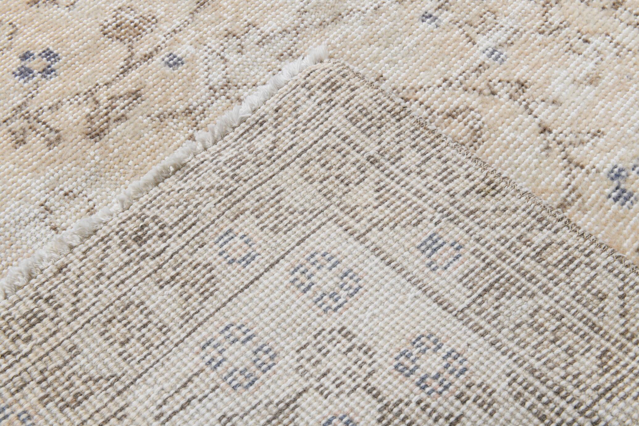 7x10 Vintage Beige Floral Vintage Persian Area Rug, 204x313 Cm