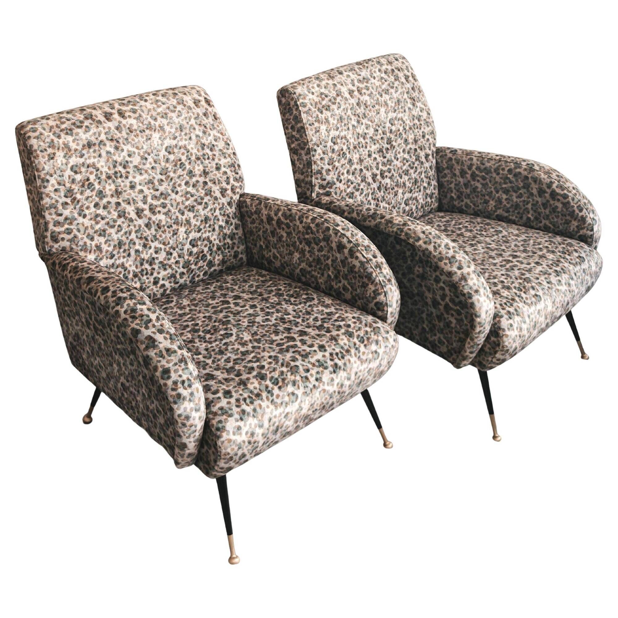 Pair of Mid Century Modern armchairs by Marco Zanuso from the 1950s.