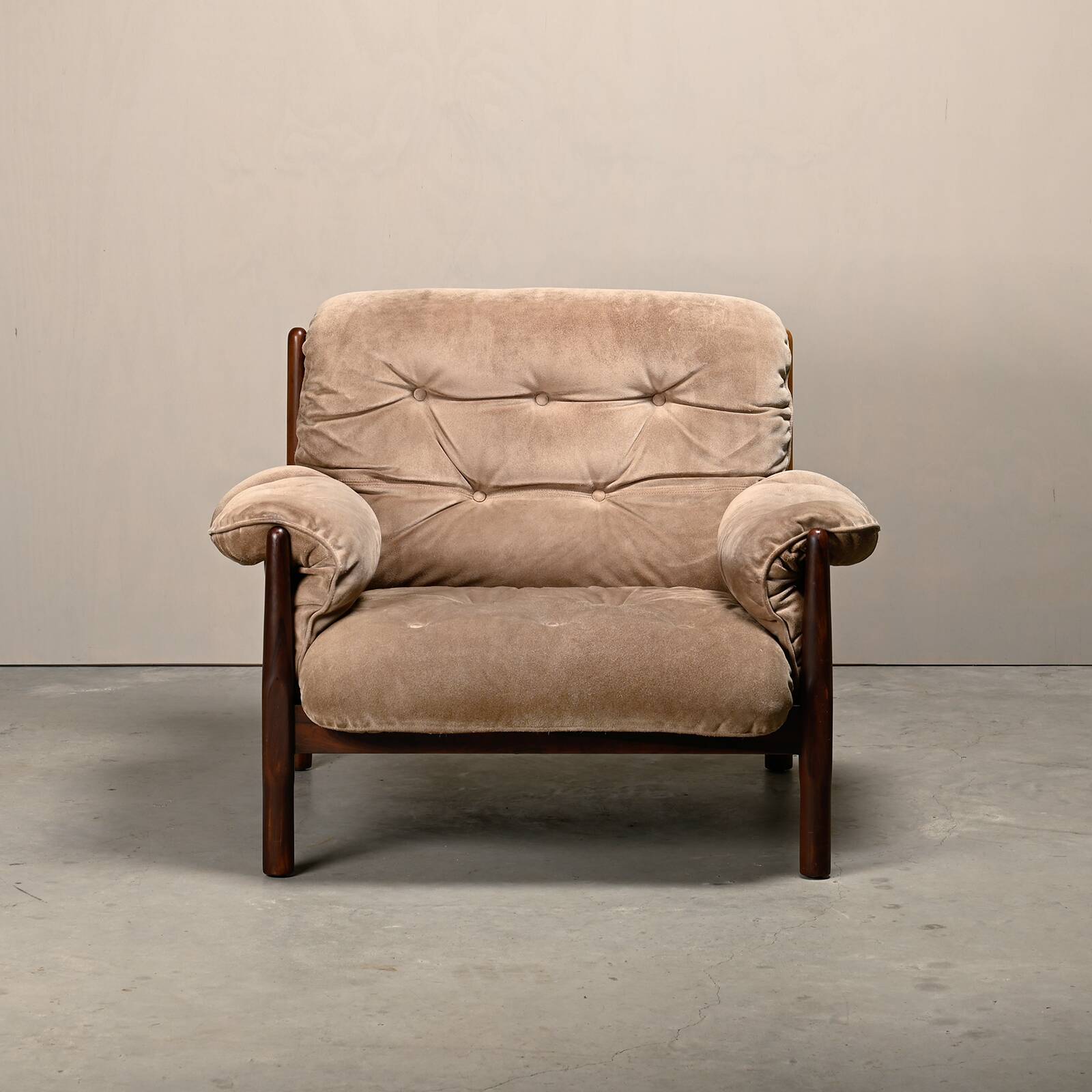 Lounge Chair Suede Leather