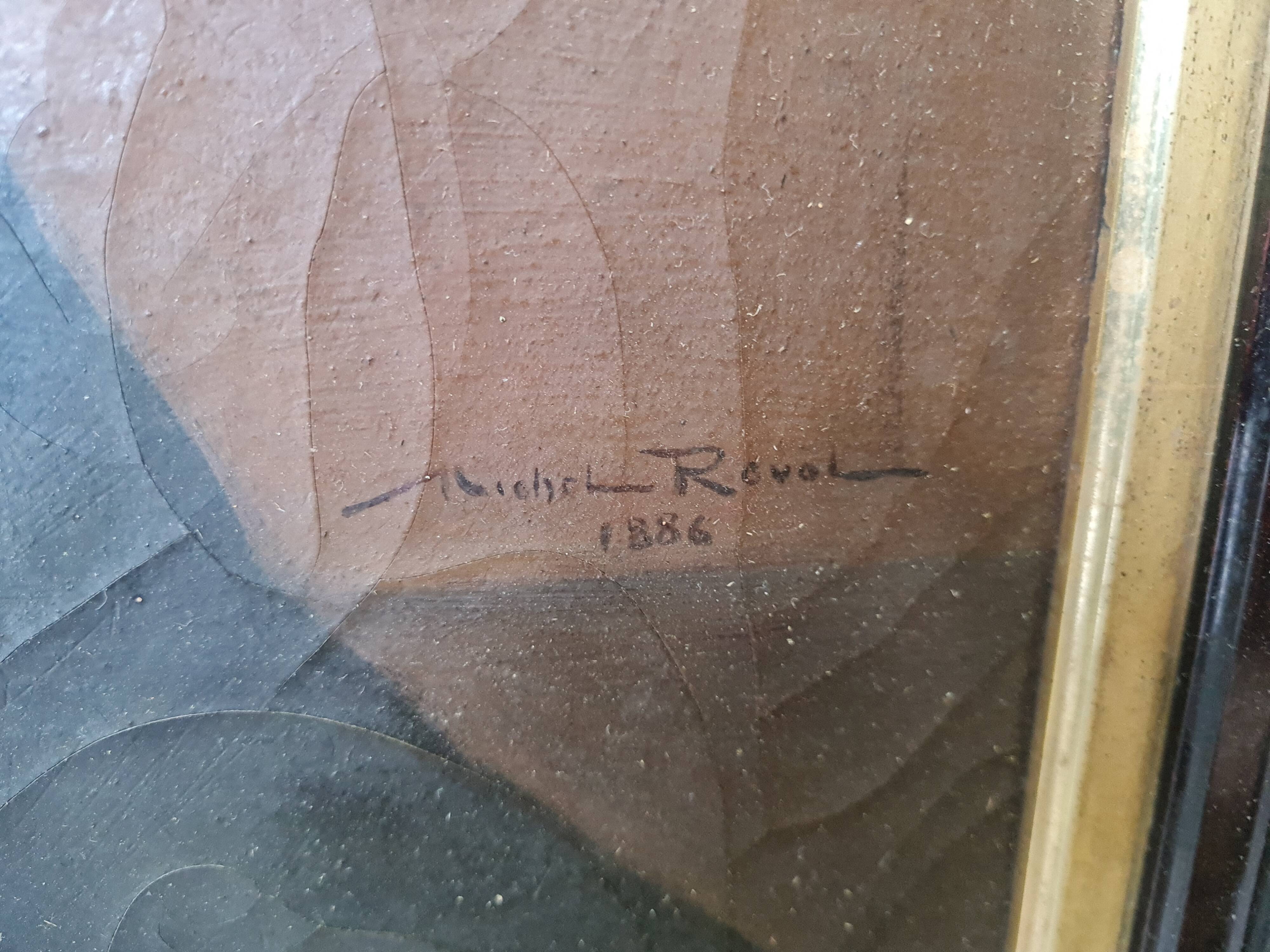 XIX th century, portrait of woman oil on canvas