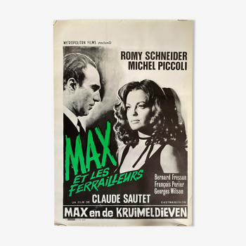 Affiche originale "Max et les Ferrailleurs" Romy Schneider 37x54cm 1971