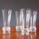 4 Champagne flutes from the 1950s in Daum crystal, Sorcy model