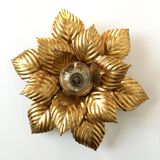 Masca floral applique, metal with gold leaf, 1970