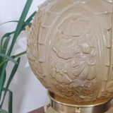 Table ball lamp globe art deco amber