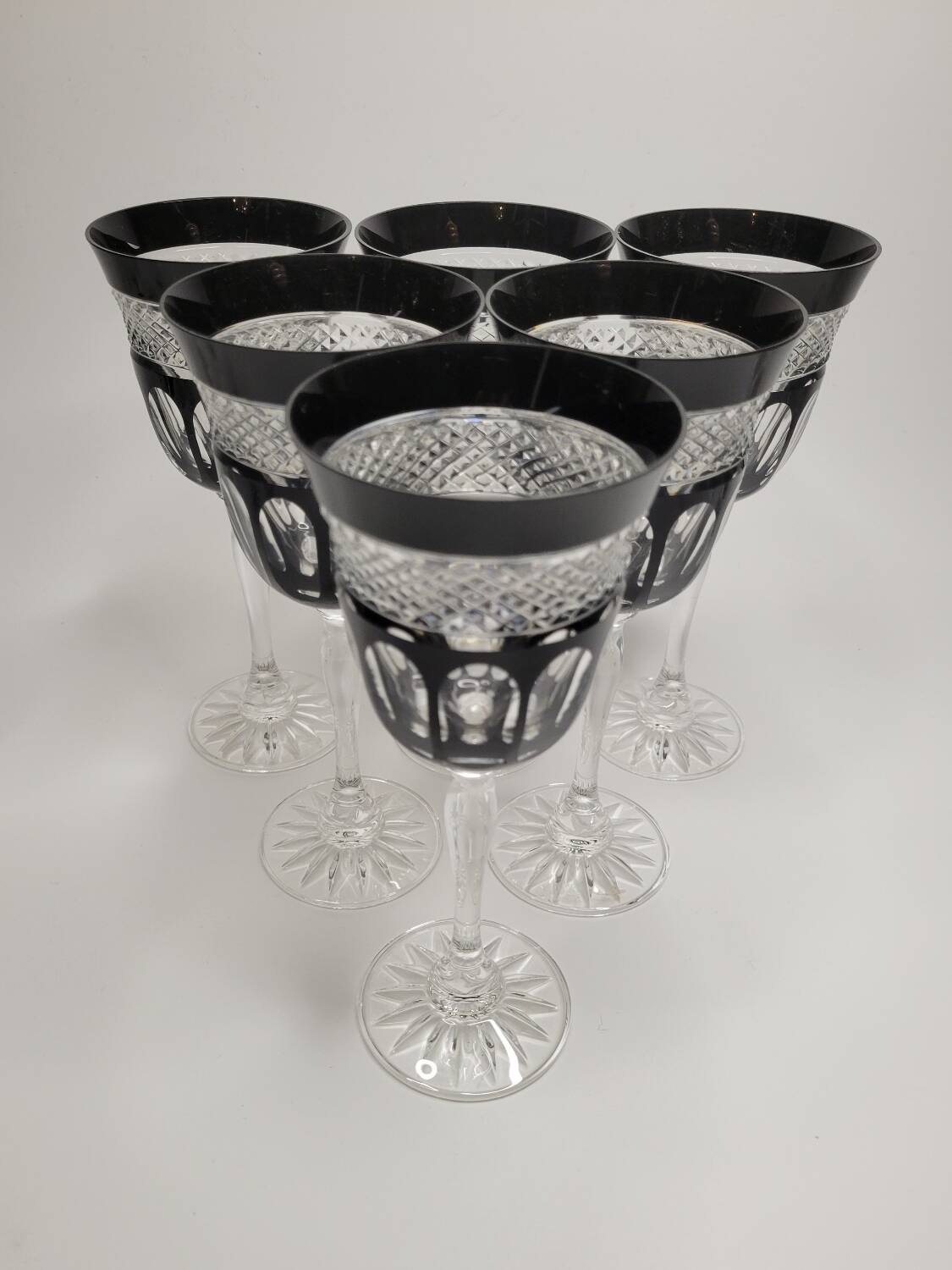 Service "Pénombre" in black and clear crystal – Crystal of Paris