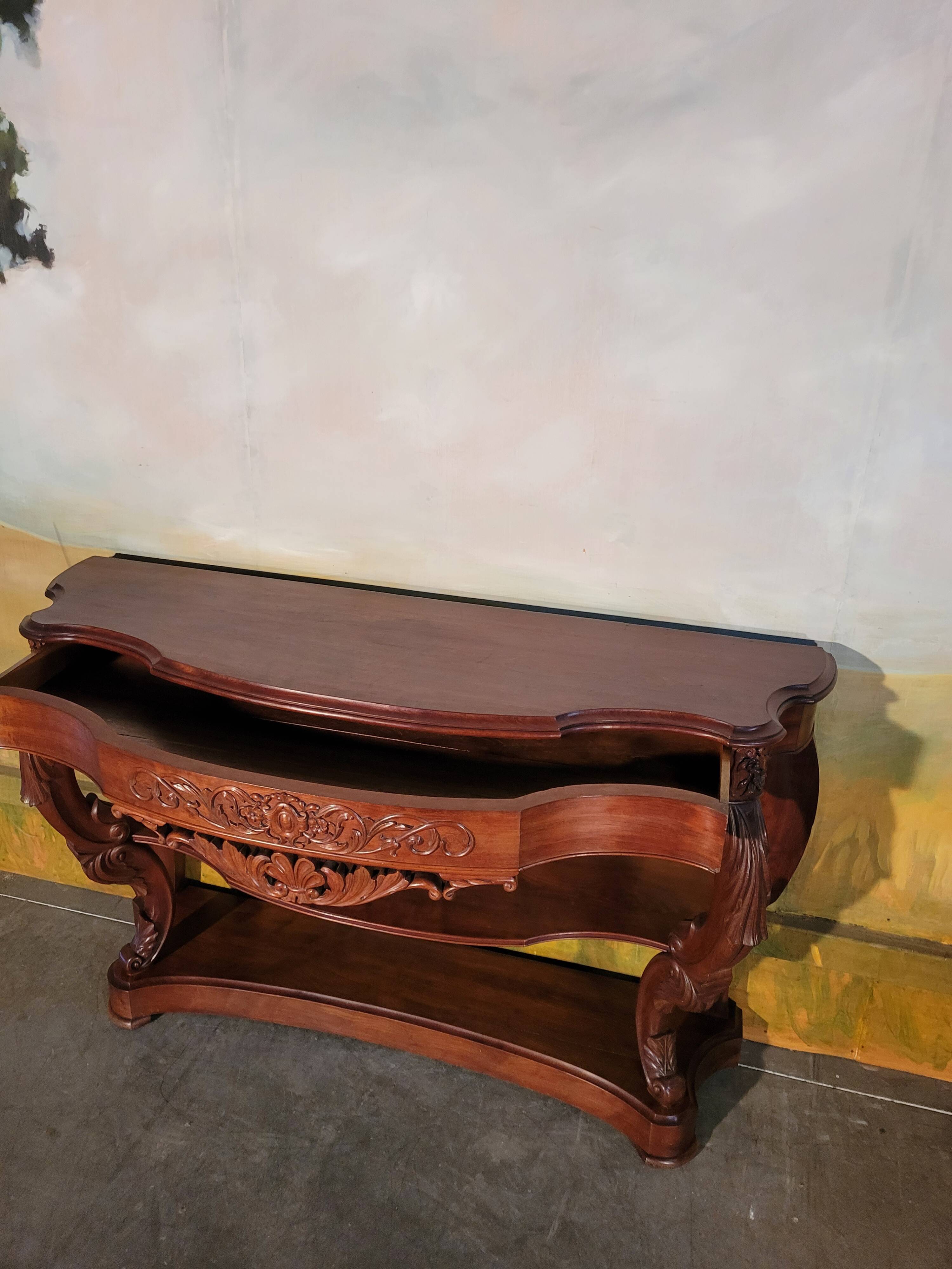 Large mahogany dining console