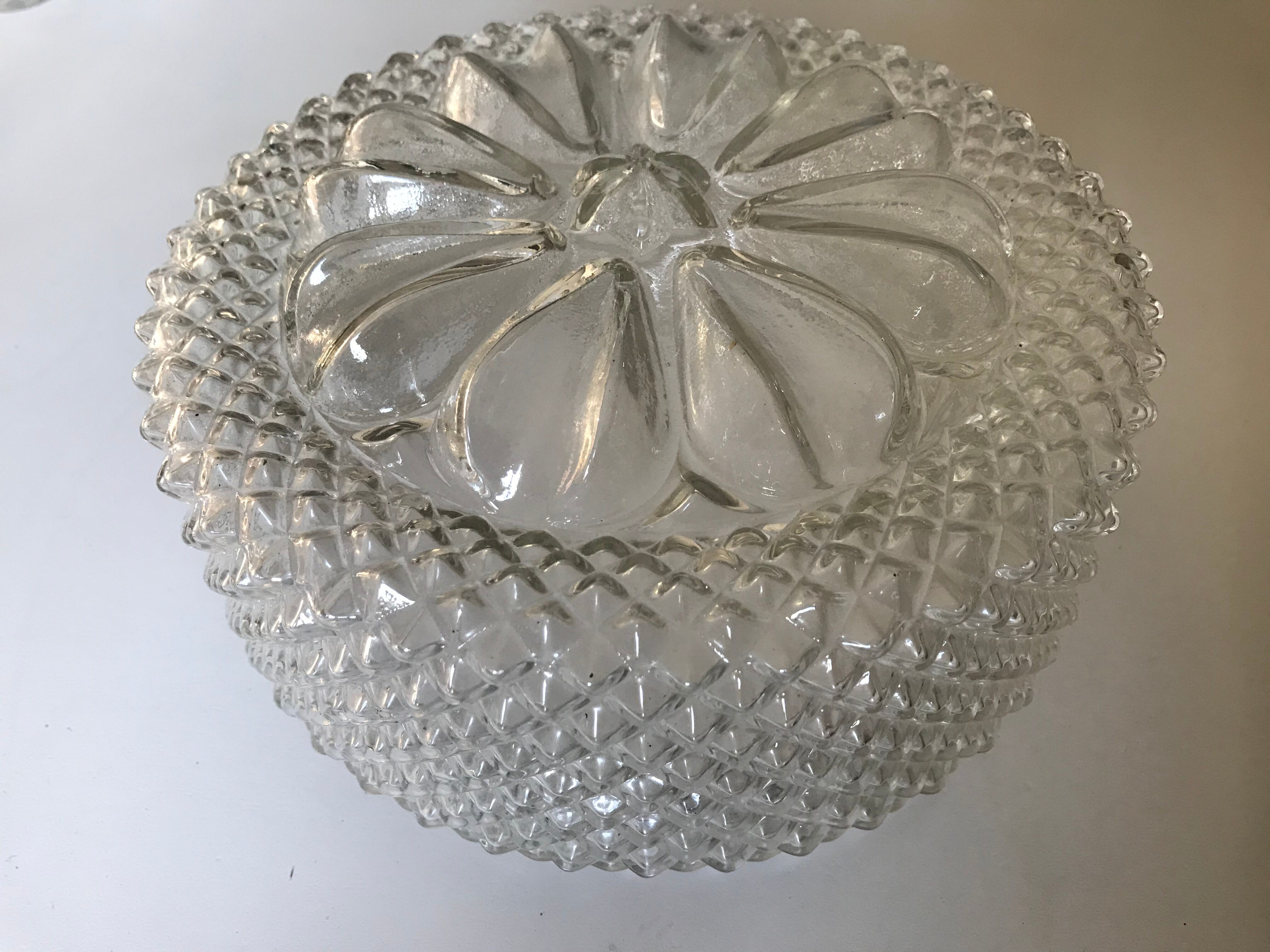 Vintage moulded glass ceiling light