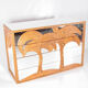 Commode en rotin et miroirs