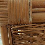 Braided rattan coffee table