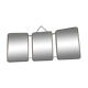 Triptych mirror 1960 barber - 21 x 50 cm