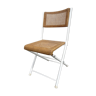 Metal bistro folding chair, canned