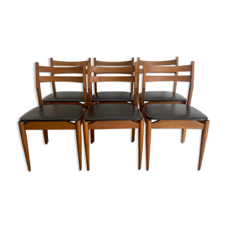 Series of 6 vintage chairs