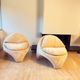 Pair of Sculptural Lounge Chairs by Luigi Colani, 1960s – Hermès Metaphores Silk
