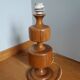 Turned wooden foot lamp from the 70s space age