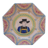 Plate on base Henriot Quimper