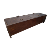 Long industrial metal low cabinet