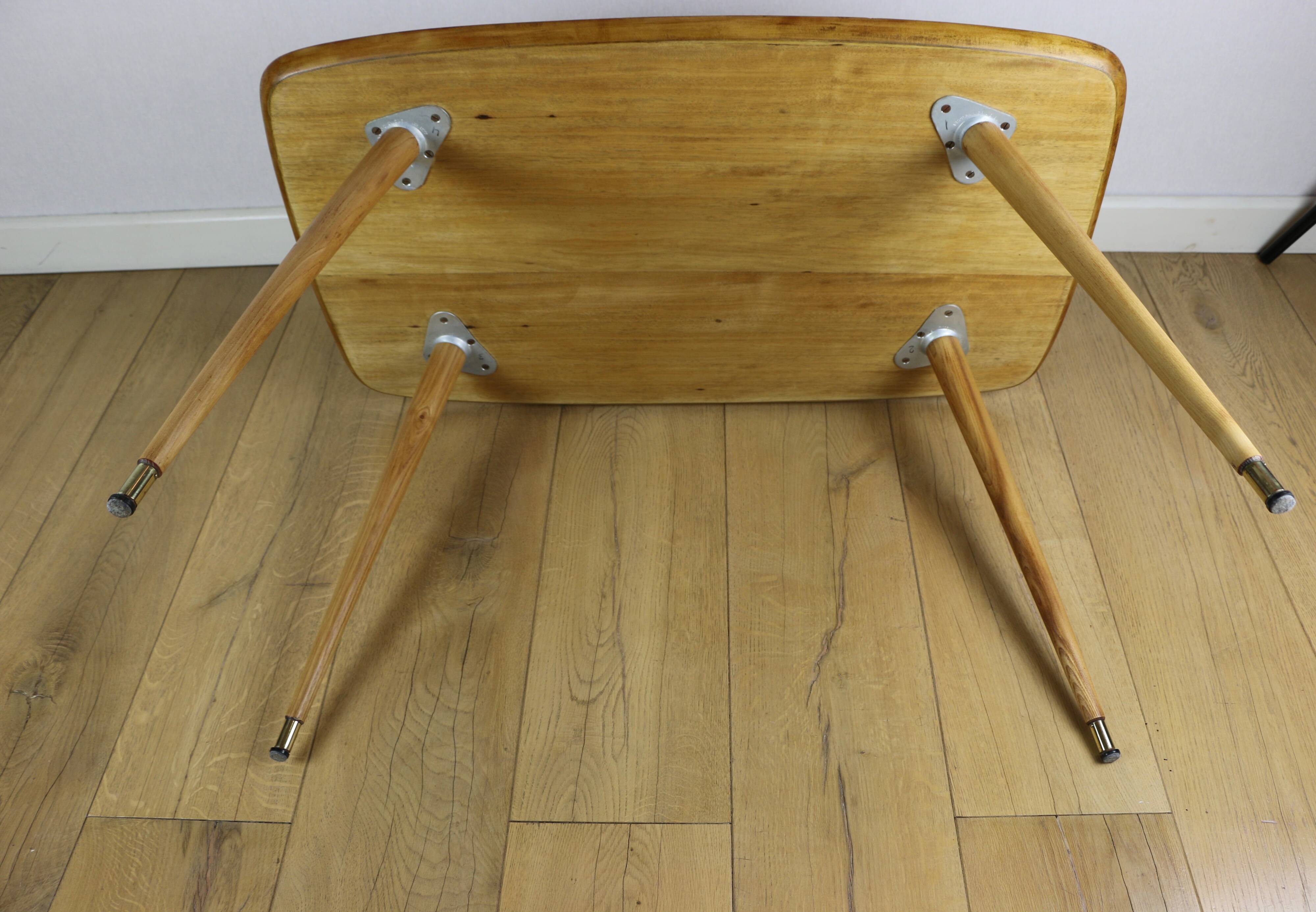 Scandinavian Swedish coffee table console 1970s - walnut