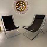 Pair of “Luisa” lounge chairs by Marcello Cuneo. 1970