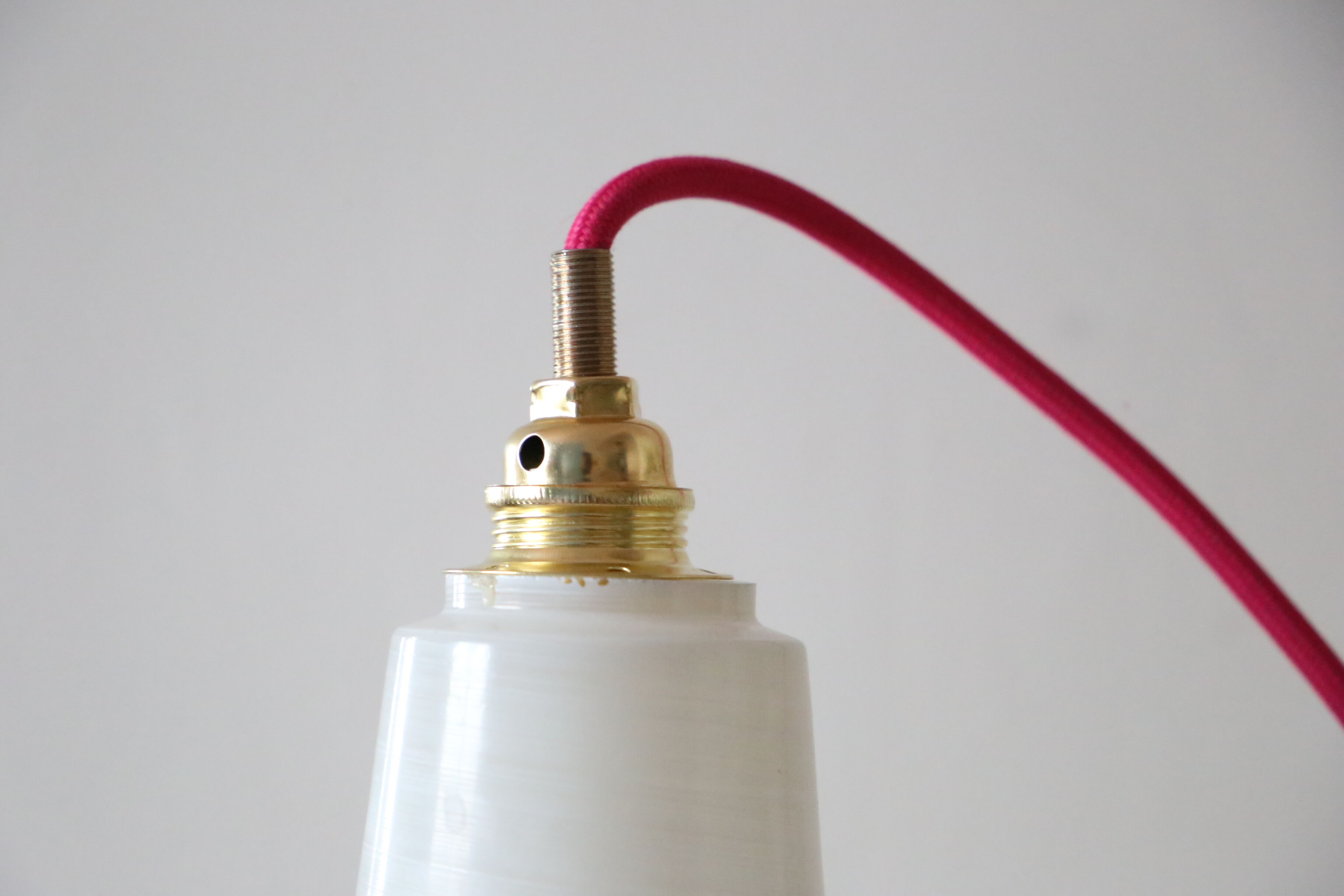 Vintage glass hanging lamp