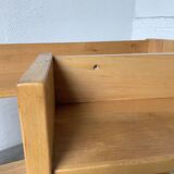 Lot of two Sornay beech shelves