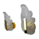 Pair of "leaf" wall lamps by Carl Fagerlund, Murano glass, Germany, 1970
