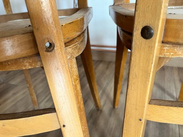 Mismatched set of 4 bistro chairs