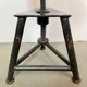 Tabouret pivotant industriel noir, années 1960