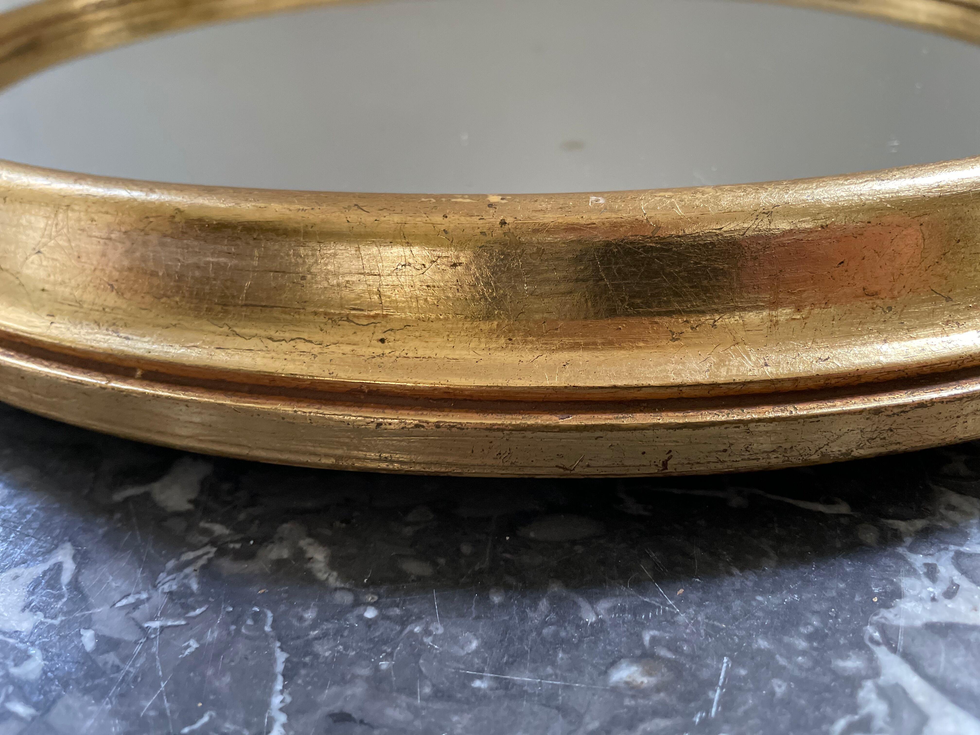 Oval Gold Mirror 1960 31x39cm