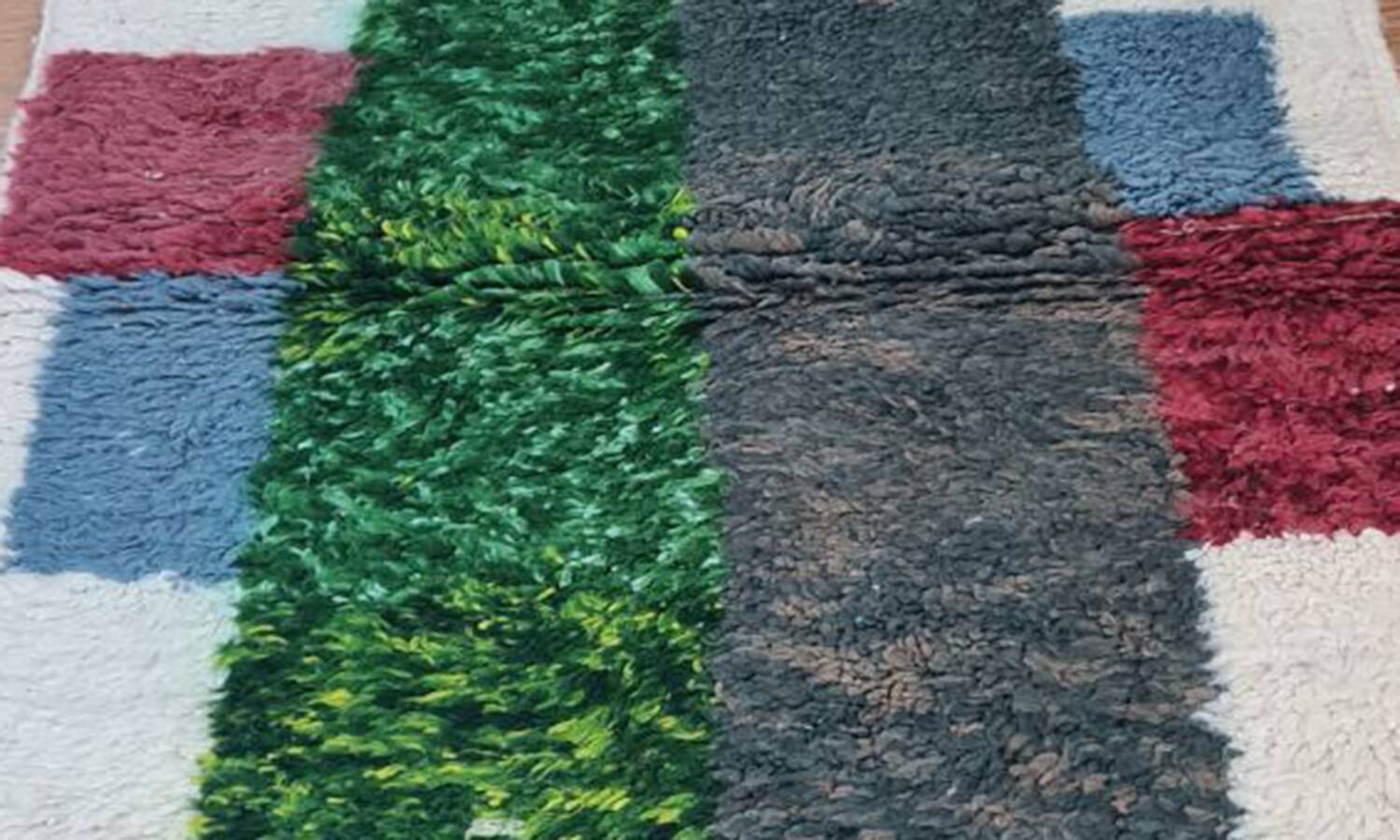 Handmade wool Berber rug 150 X 100 CM