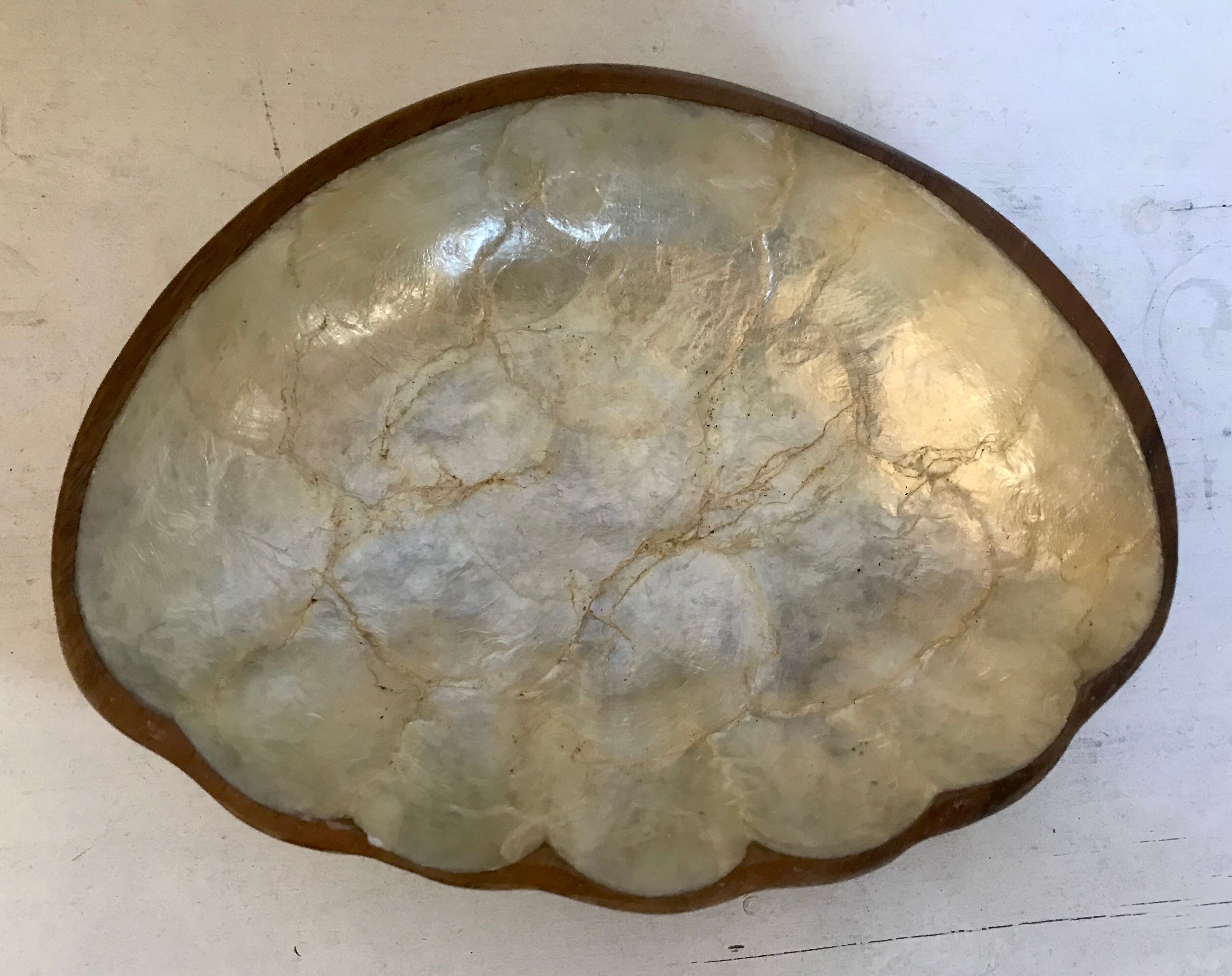 Vintage wood and mother-of-pearl pockets
