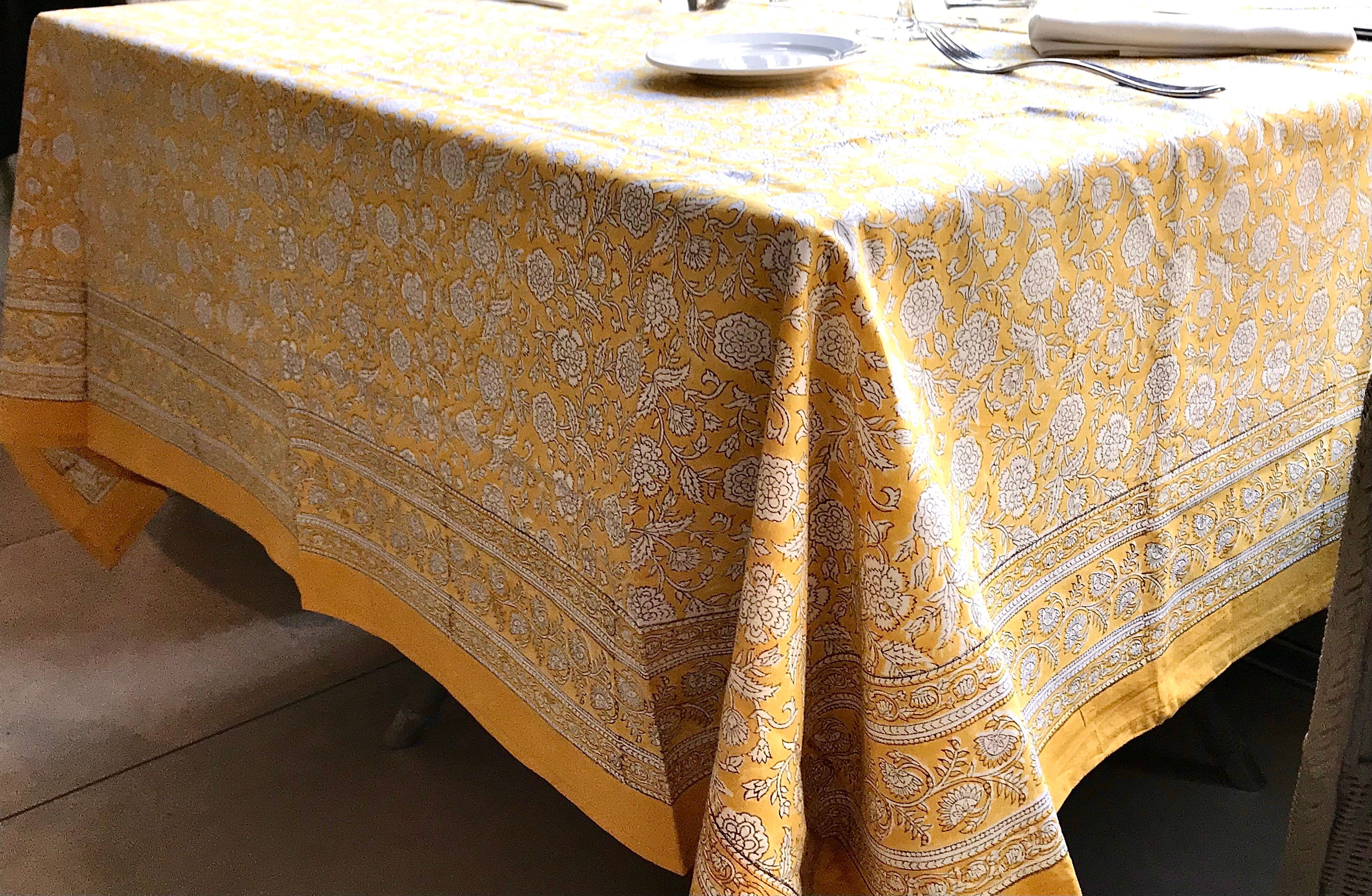 Indian blockprint tablecloth