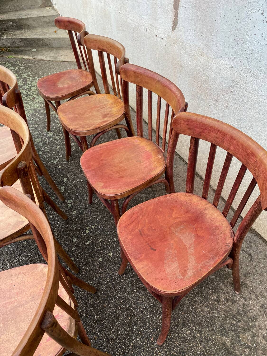 Set of 8 bistro chairs