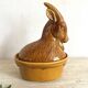 Bouc en céramique , terrine vintage zoomorphe