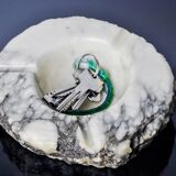 White alabaster ashtray by Romano Bianchi, Italy, 1970