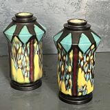 Pair of Art Deco Vases 1930 signed Henri Delcourt