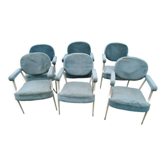6 fauteuils vintage