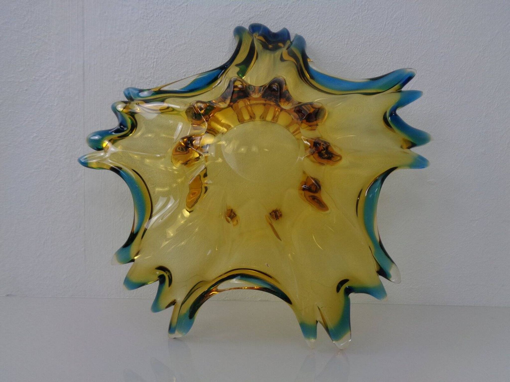 Sommerso Murano Glass Bowl, Italy, 1960s