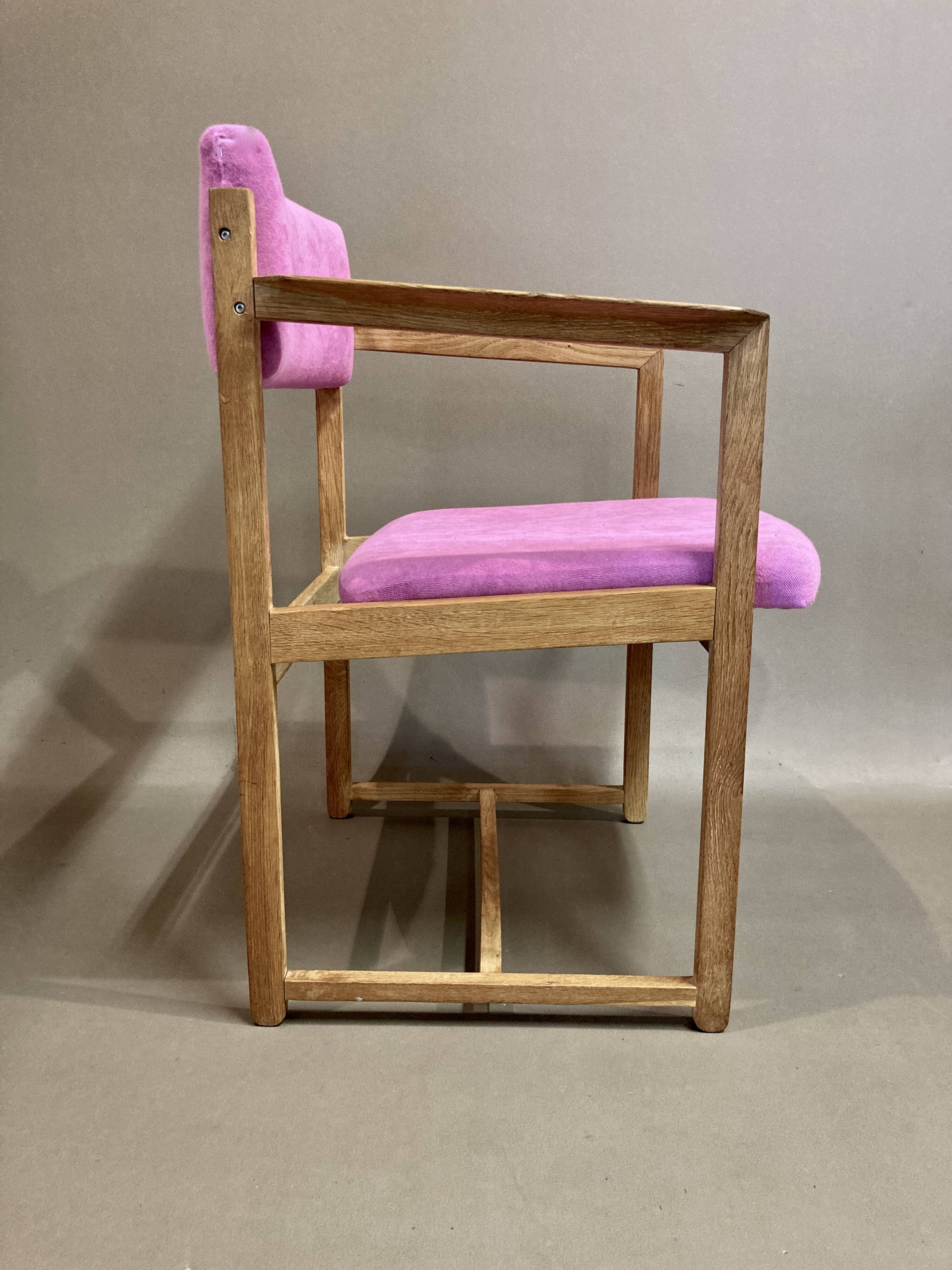 Fuchsia armchair scandinavian design stamp 1960