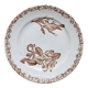 Onnaing ironstone dessert plate "Fleurs Jetées" brown