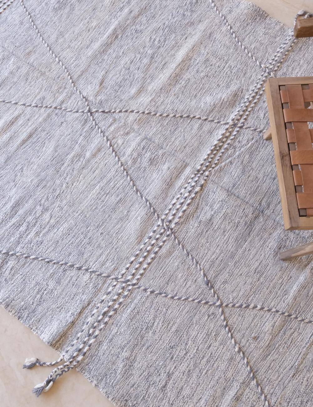 Kilim Rug Zanafi Gray - 300 x 186 cm