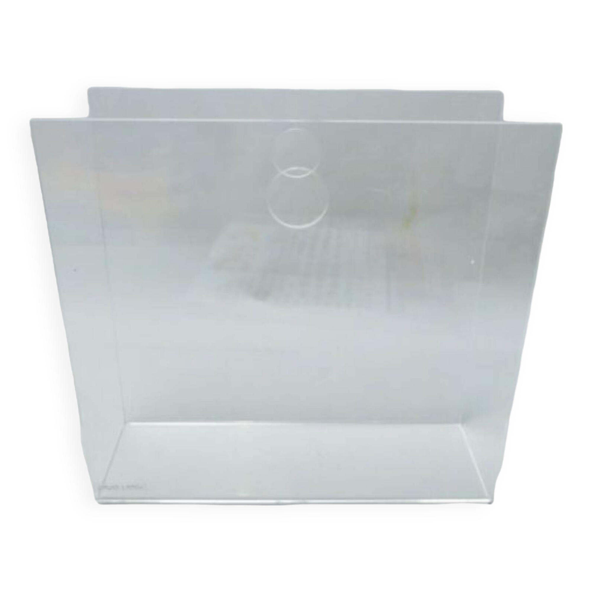 David Lange magazine rack in plexiglass 1980