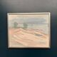 Original Swedish Oil On Canvas – “Coastal Serenity” – Signed – Vintage & Framed – 48 × 40 Cm